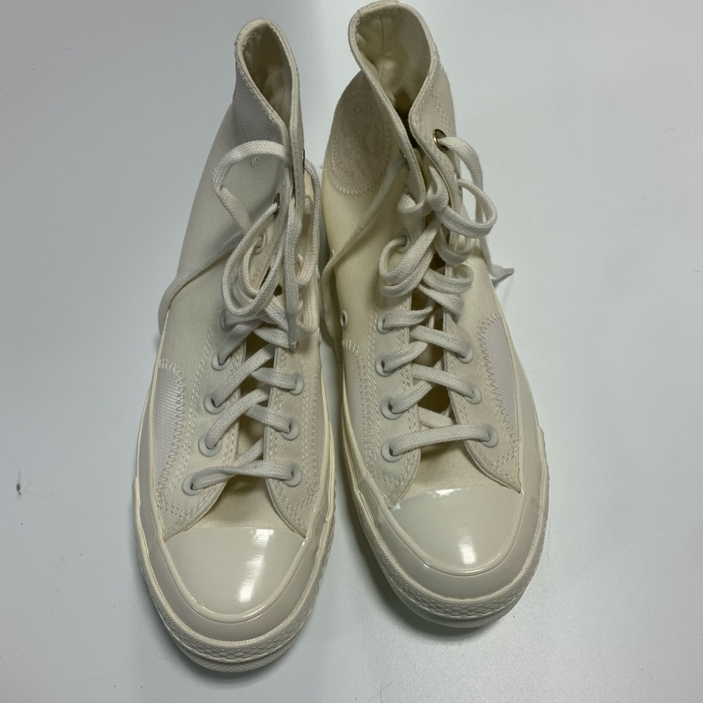 CONVERSE canvas high top sneakers - UNISEX 7 mens 9 women’s - color ECRU